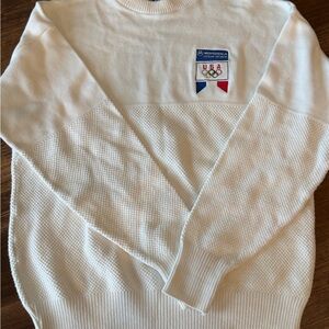 New White vintage Motorola USA Olympic Sweater
